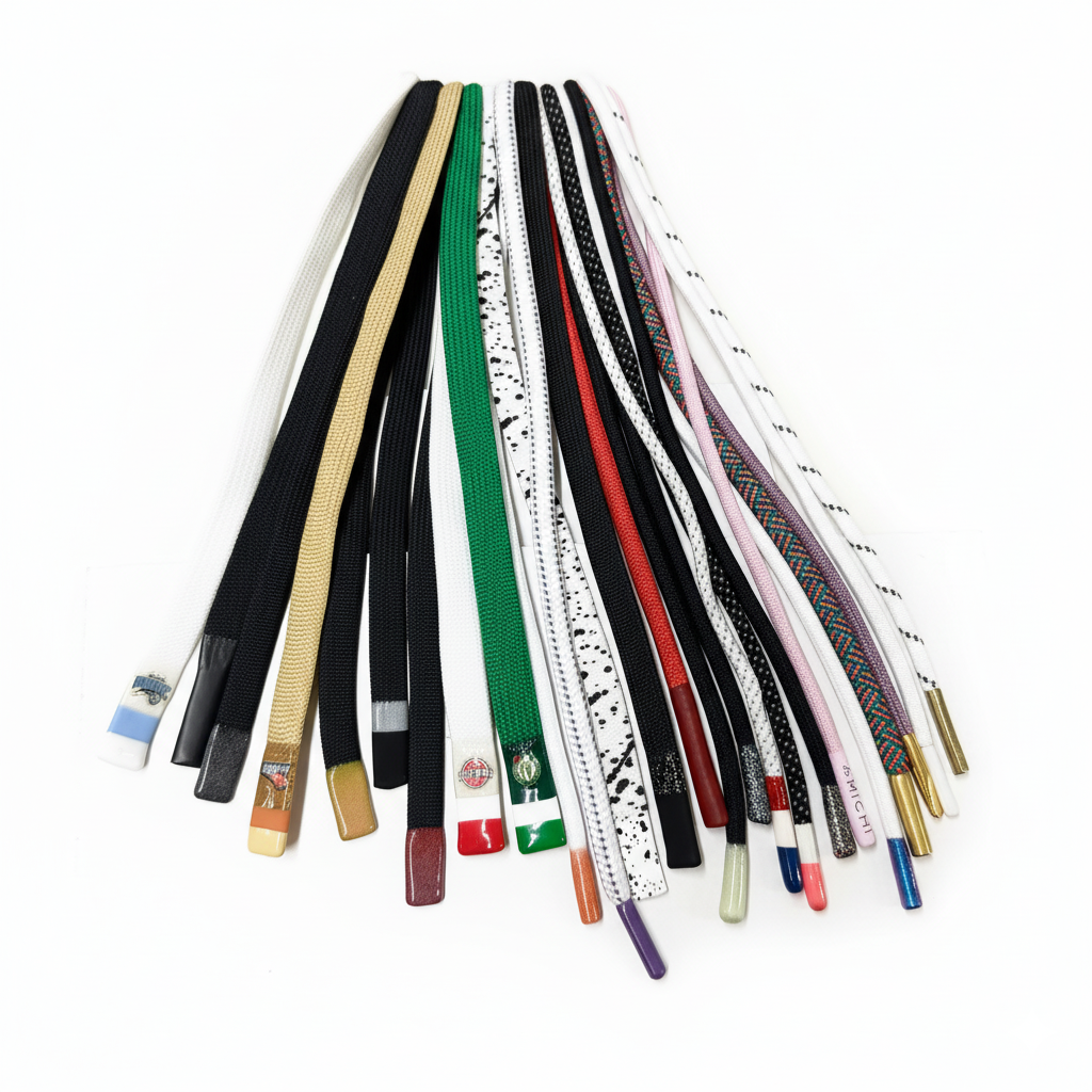 精美織帶抽繩，矽膠浸漬末端，適用於褲裝、帽T